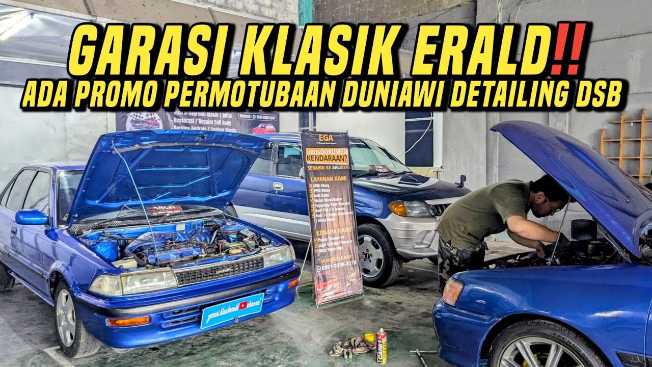 Grebek Garasi Klasik Erald❗Tempat nya mobil motuba rapih siap pakai Restorasi Detailing dsb disini