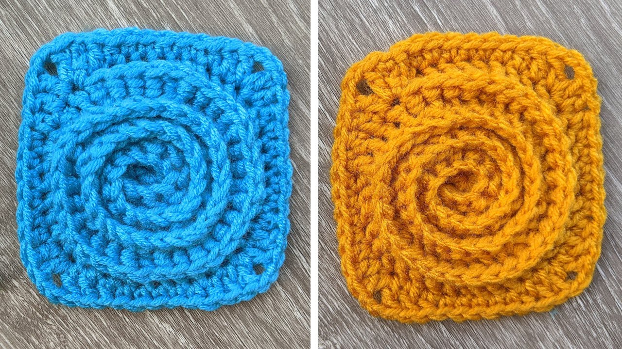 Crochet Spiral Granny Square