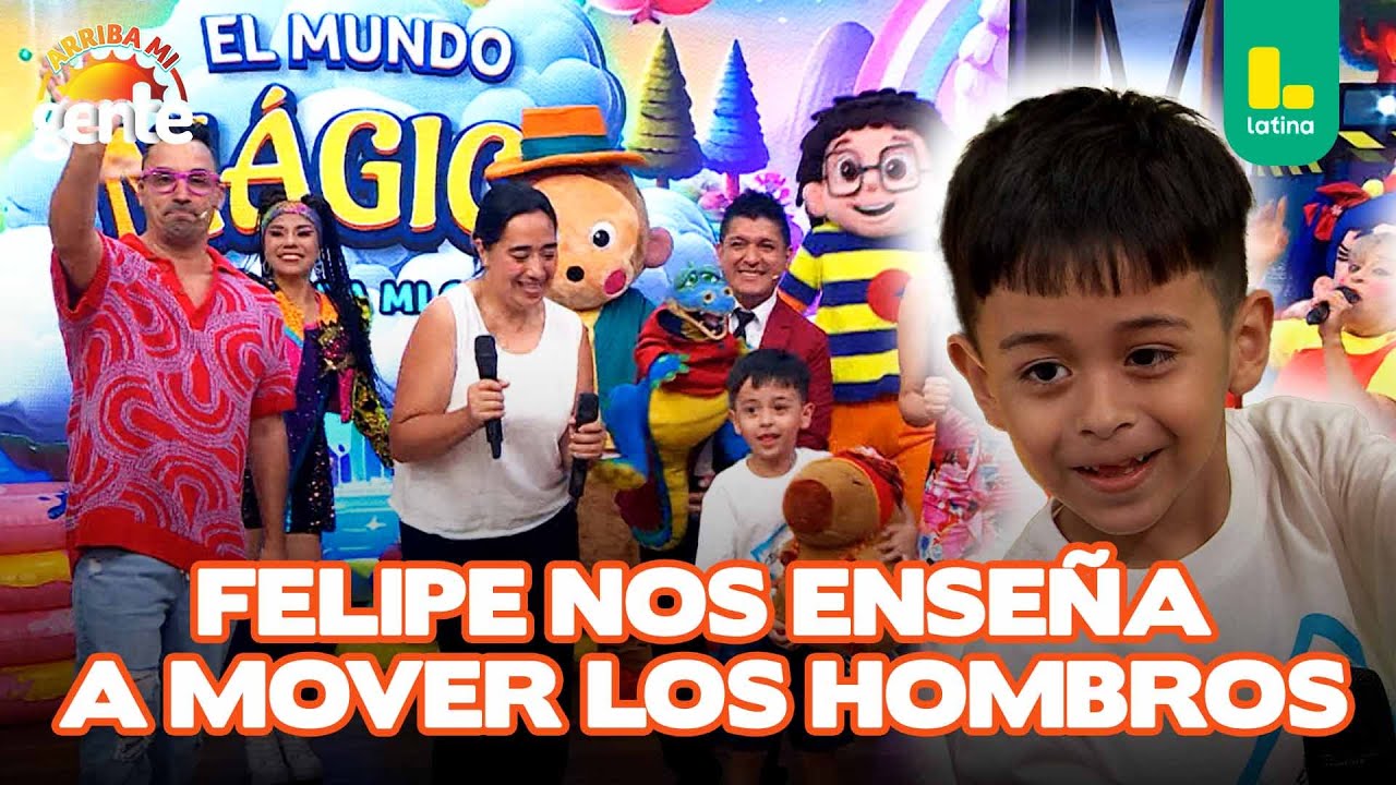 Felipe: El famoso niño de TikTok nos enseña a mover los hombros en vivo l Arriba Mi Gente