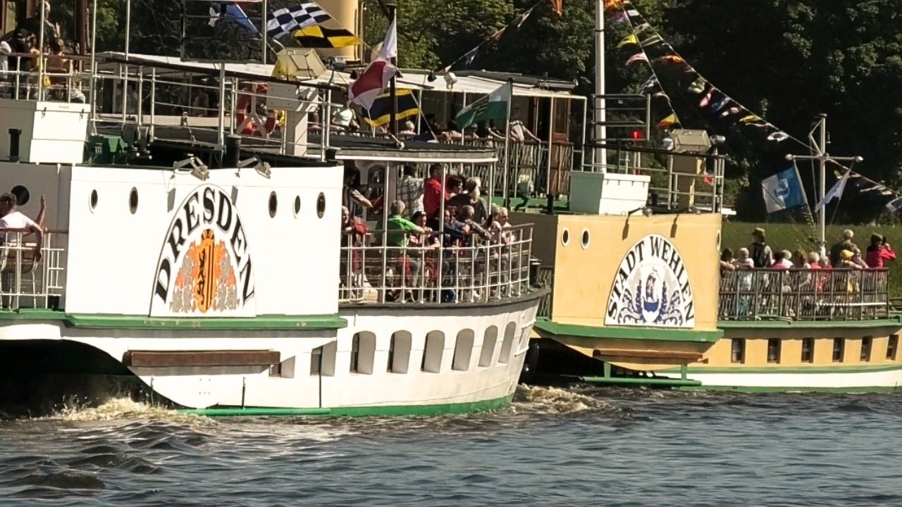 Traditionelle Flottenparade der Sächsischen Dampfschifffahrt am 1. Mai 2025 #dresden
