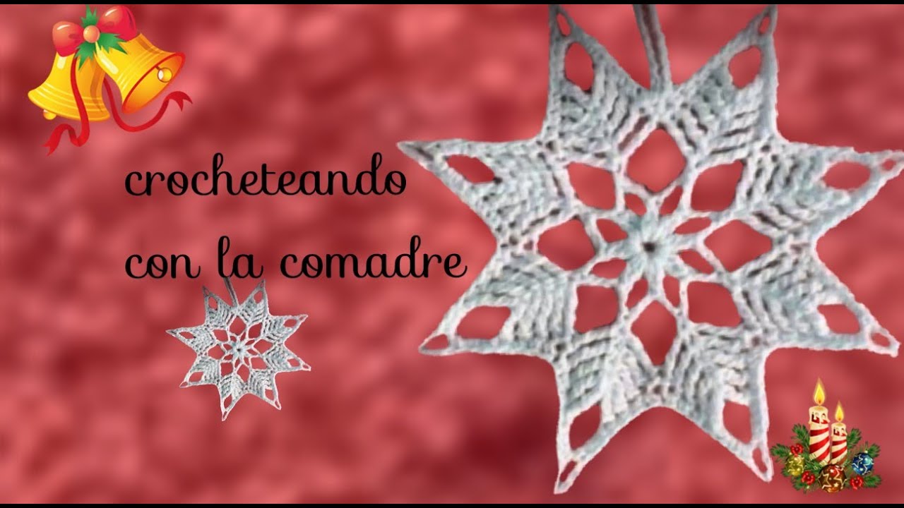 ✨✨✨copo de nieve estrella ❄tejido a crochet solo 3 vueltas fácil y rápido