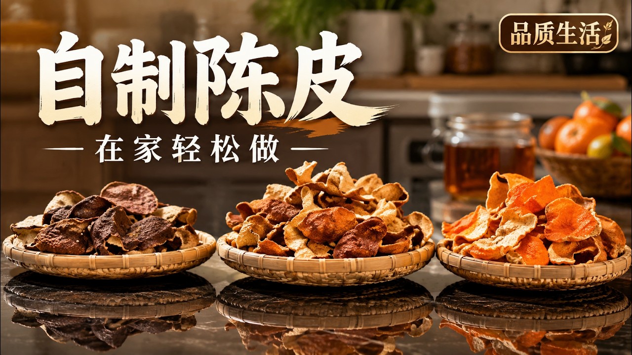 【品质生活】家庭自制陈皮，极简版，在家轻松做