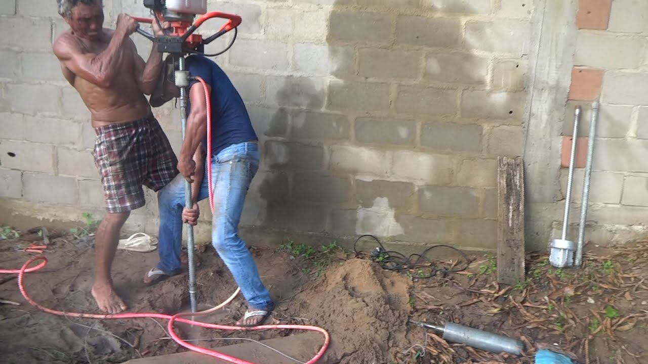 Problemas que podem ocorrer na furação de poço artesiano, usando baixa pressão de água.