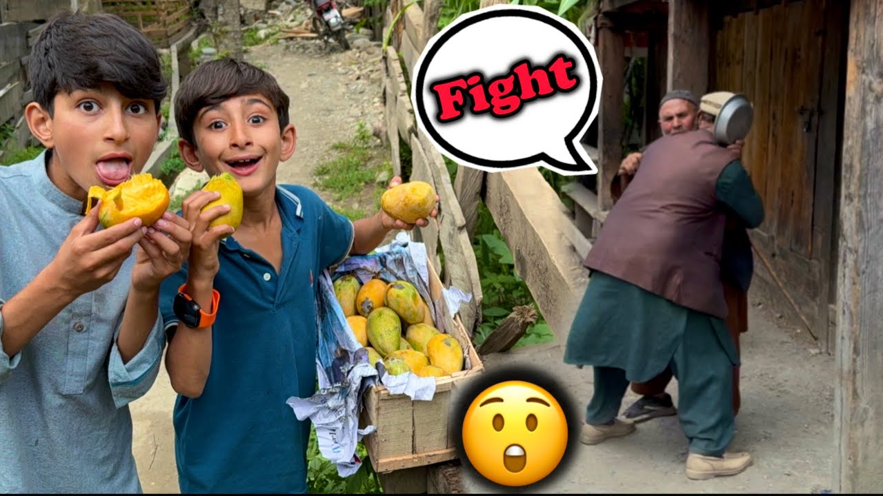 A Rainy Day in Neelum Valley | School Kids, Mango Rush & Grandpa Moments