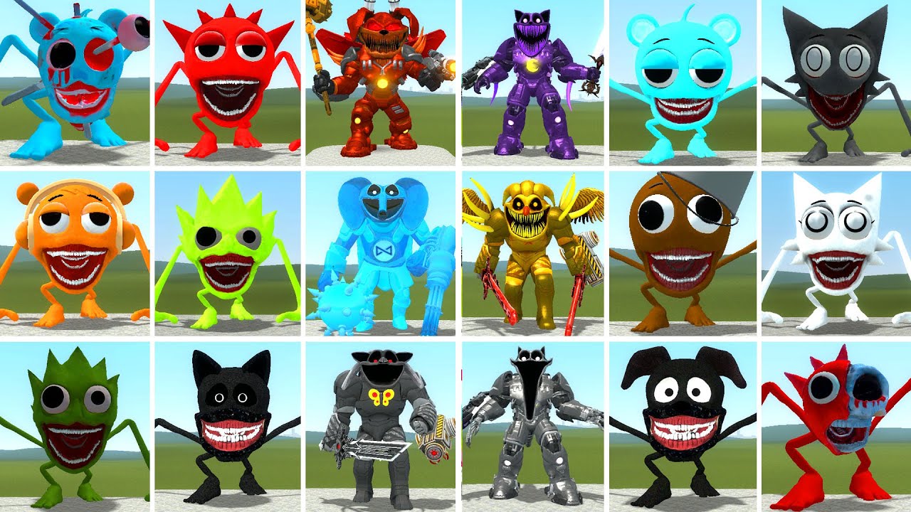 WHICH NEW ALL SHIN SPRUNKI TAPES FAMILY MEMBER AND MECHA TITAN POPPY IS THE STRONGEST? | Garry's Mod