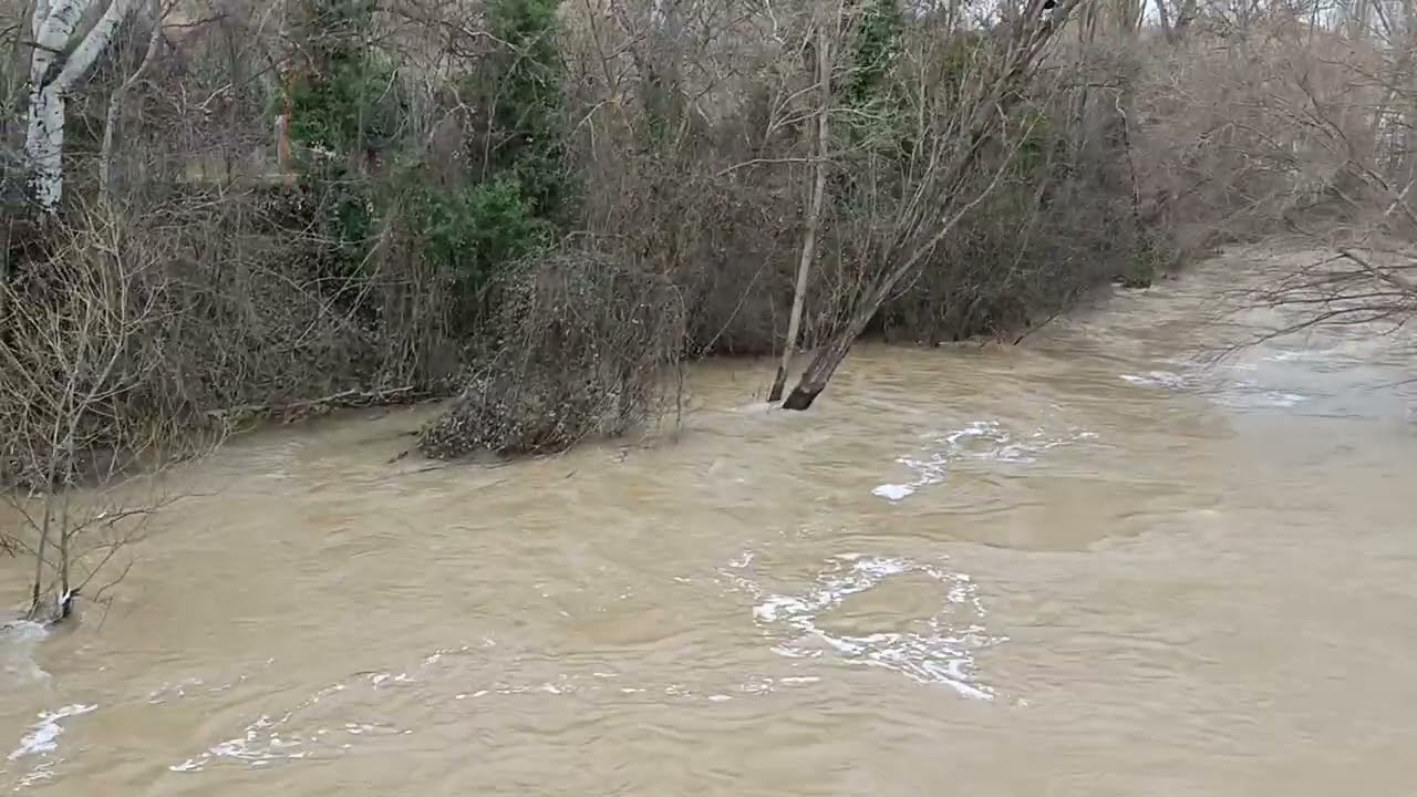 Cuenca . 14 febrero 2026. Crecida rio Júcar. Zona hospital recoletas 