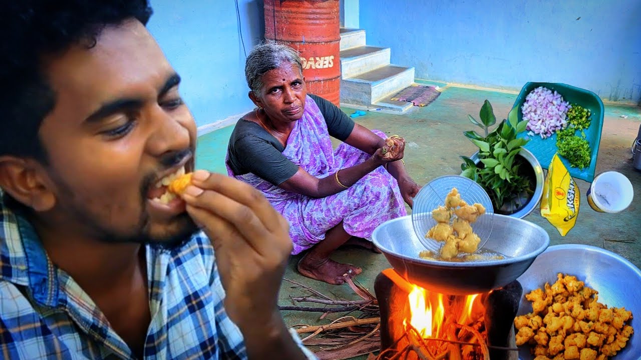 ❤தாய்குலத்தின் தாறுமாறான மொறுமொறு போண்டா🤩 | MOM COOKING VILLAGE TRADITIONAL CRISPY PONDA | K7