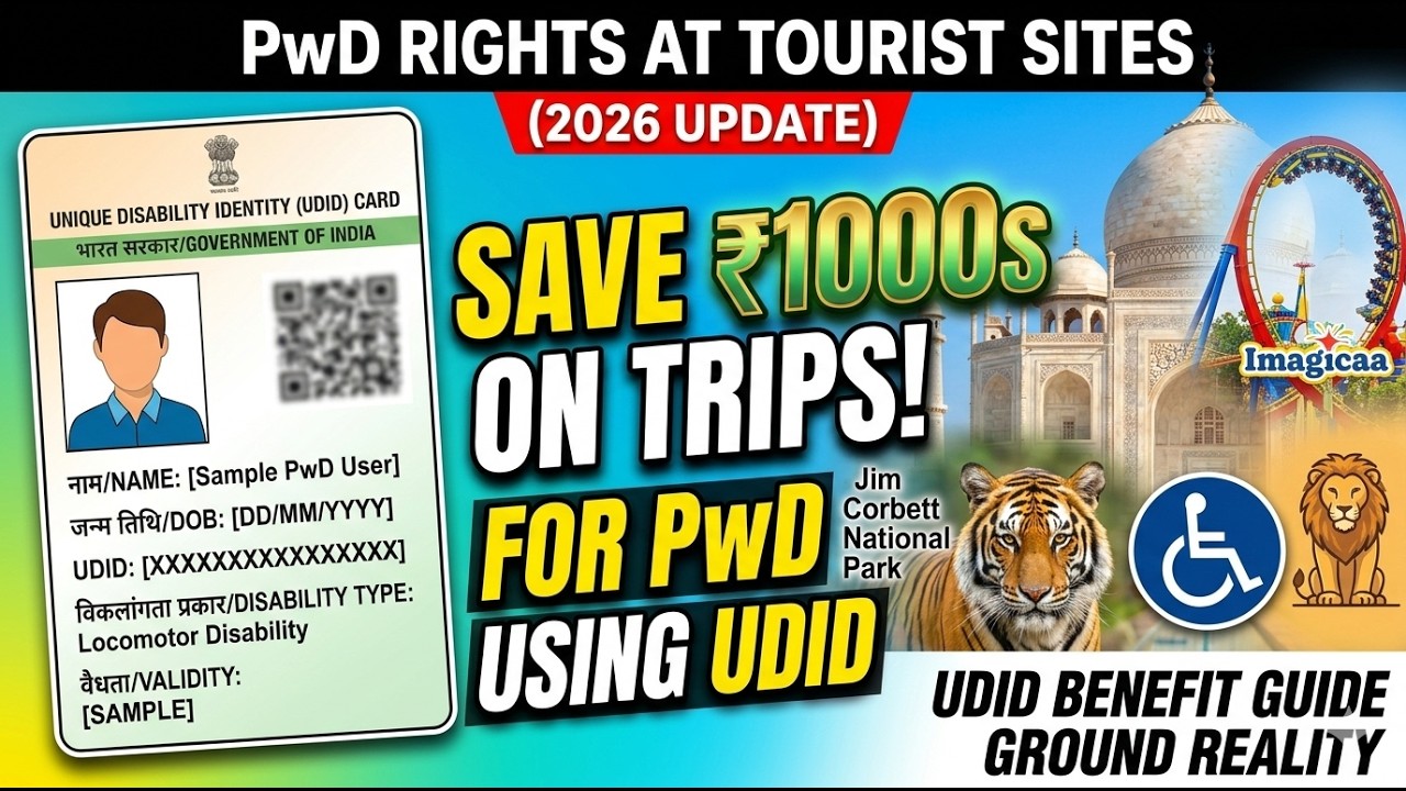 दिव्यांगजनों के लिए पर्यटन स्थलों पर 2026 में मिलेंगे ये लाभ | Udid card benefits at tourist places 