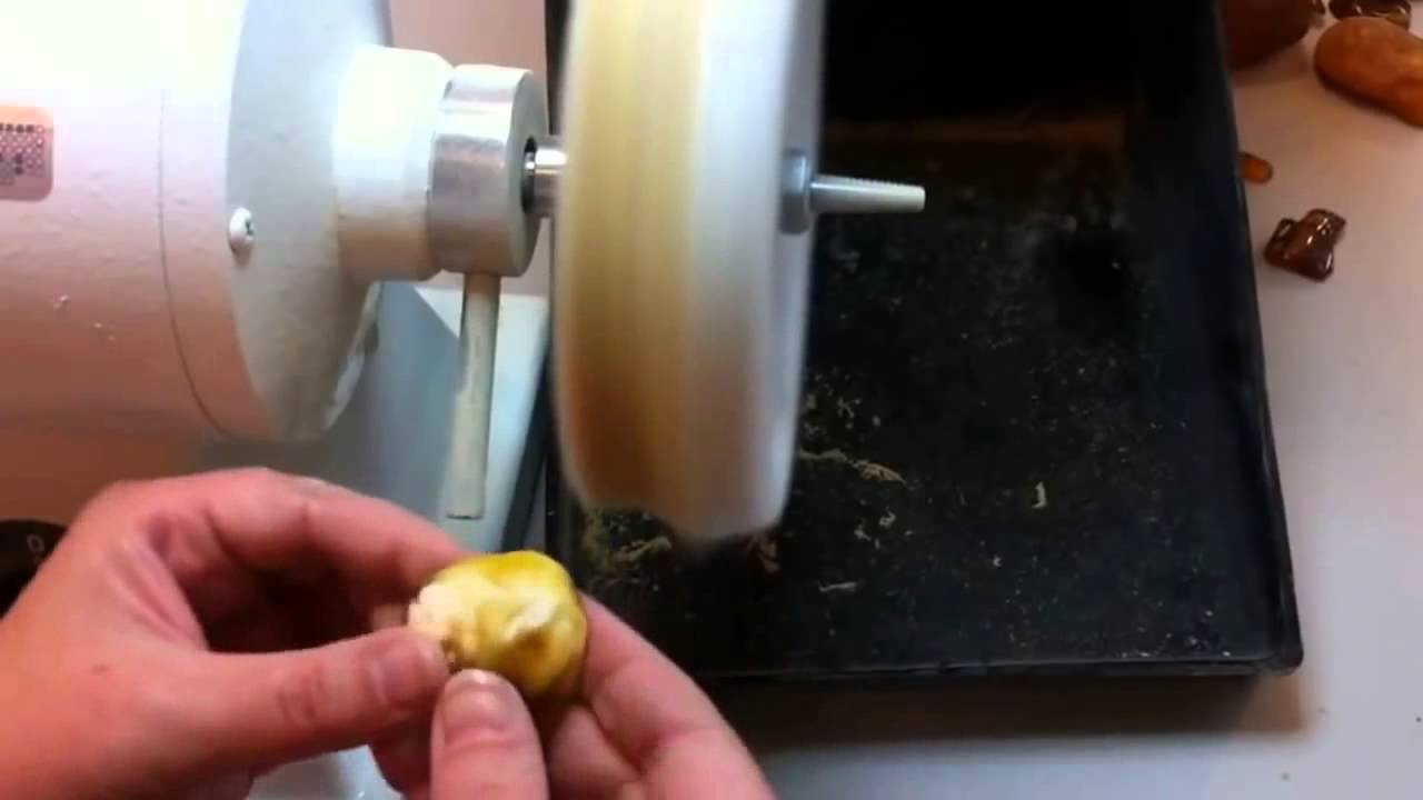 Polishing Baltic Amber Gemstones