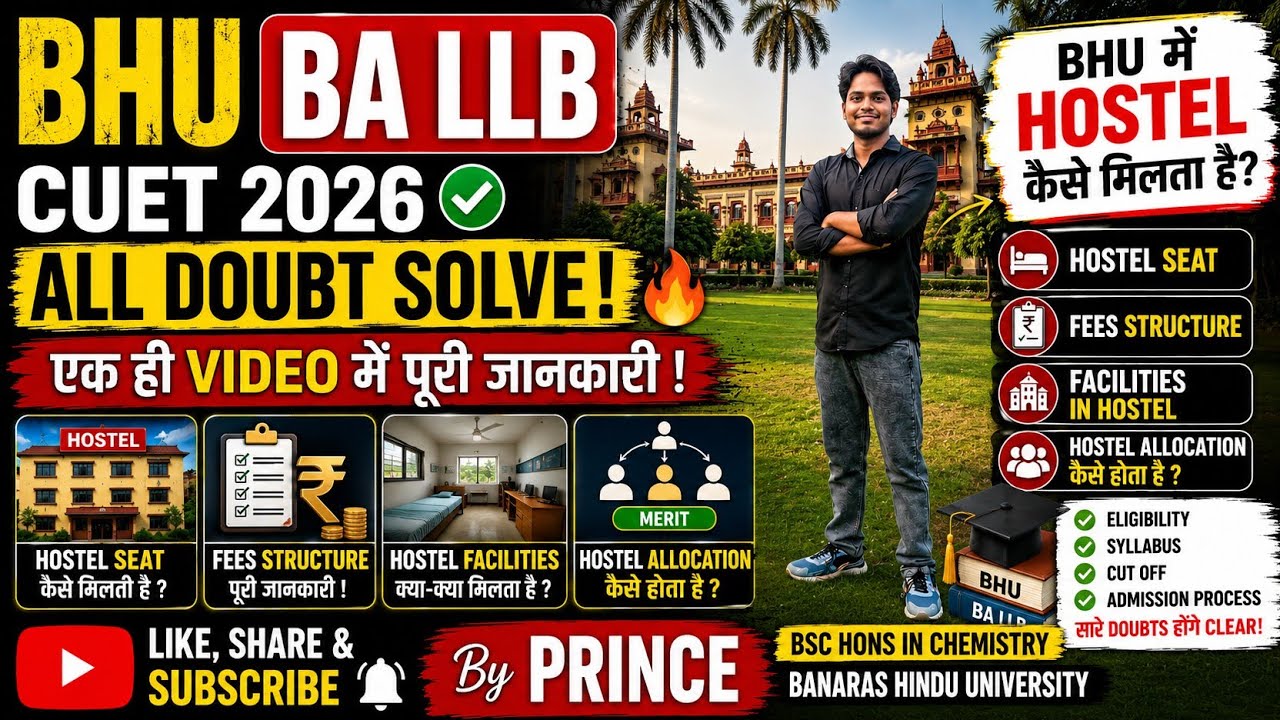 Ground Reality || BHU BA LLB || seat, hostal, fees structure, facilities || BHU 