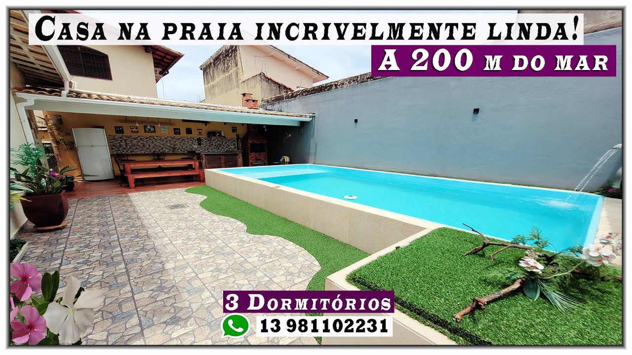 🏠 A casa na praia que vai te encantar! 3 dormitórios a 200 m do mar!
