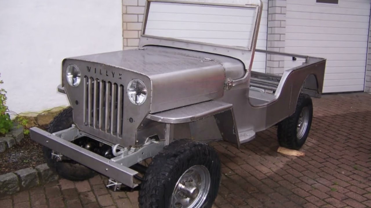 Projekt Jeep Edelstahl Willys CJ3B Eigenbau
