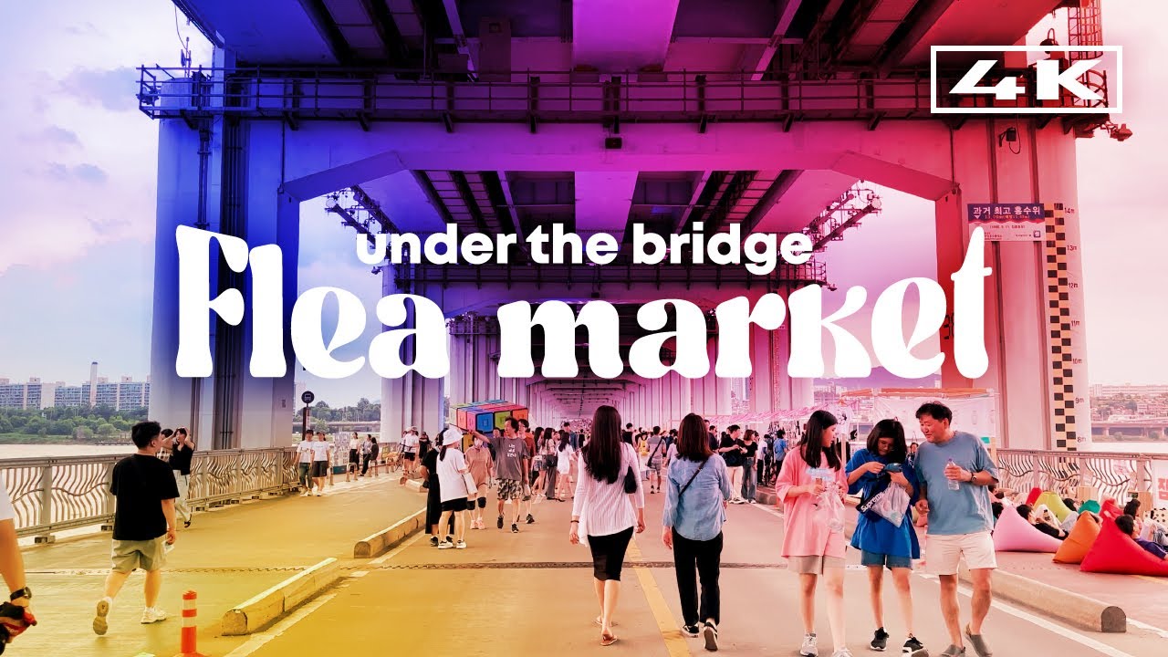flea market event under the bridge | 4K