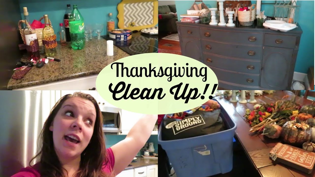 Thanksgiving CLEAN UP! | Clean with me!