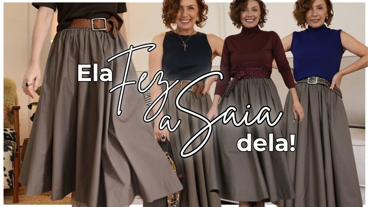 Como Transformar uma Saia em Vários Looks Versáteis! | MODA 50+ | Verinha  Bernardino