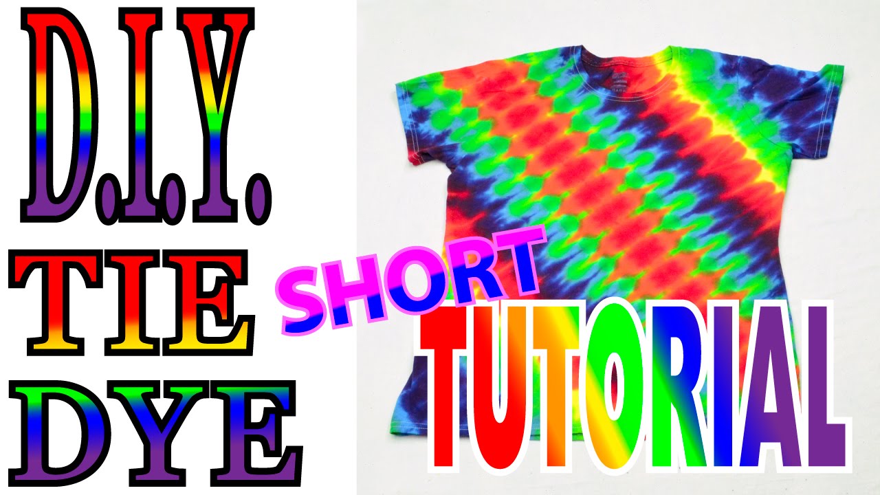 DIY Diagonal Symmetry Tie Dye Shirt [Short Tutorial] #40