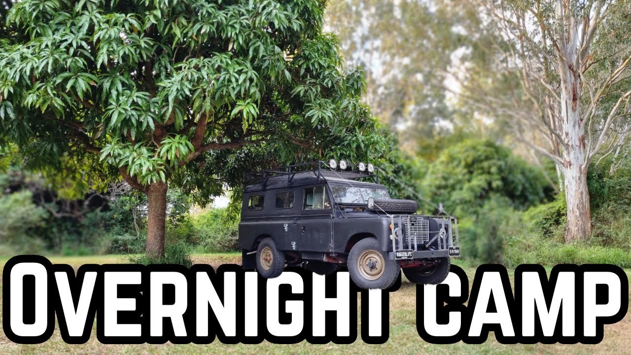 First overnight camp in the Land Rover