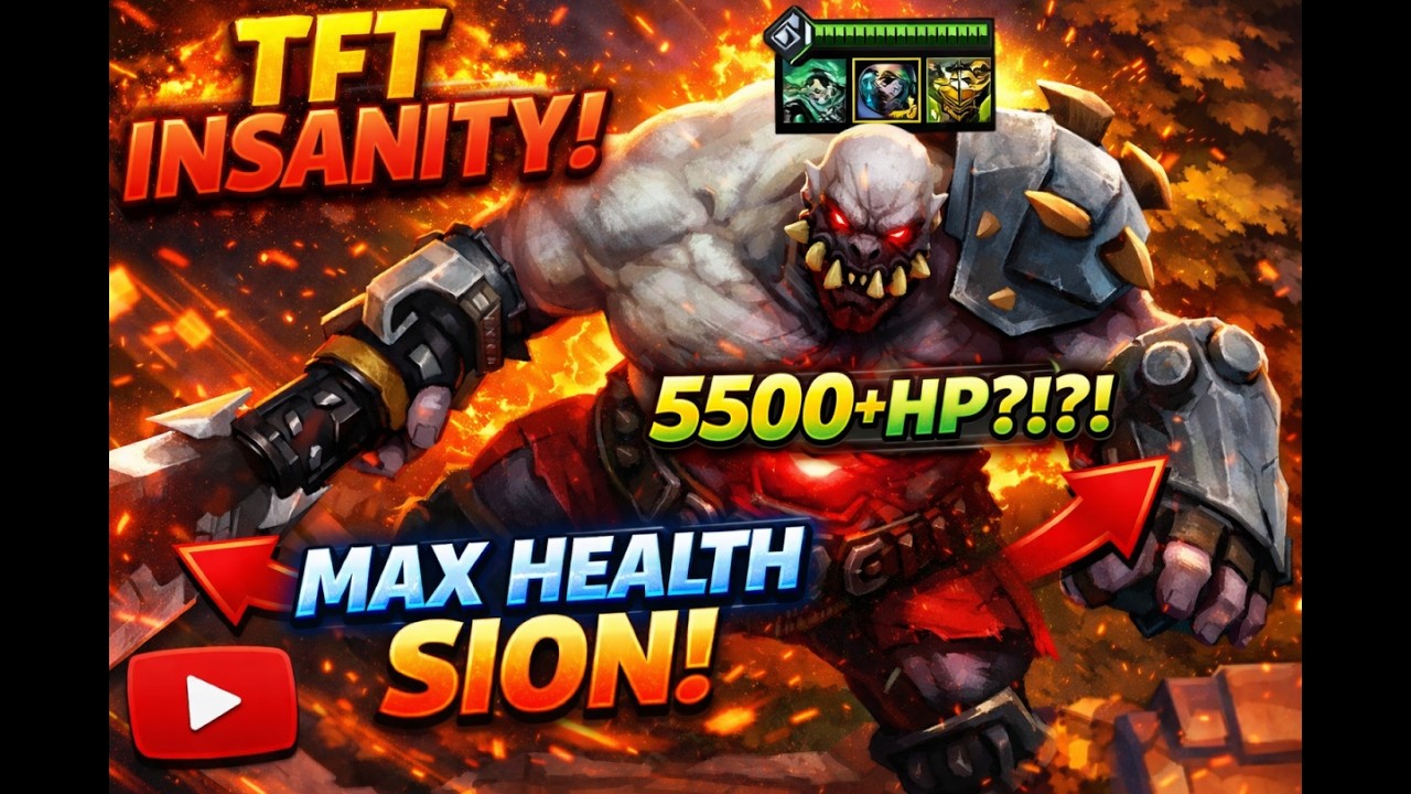 5500+ HP NOXUS SION?! UNKILLABLE = FREE TOP 1 | TFT Set 16