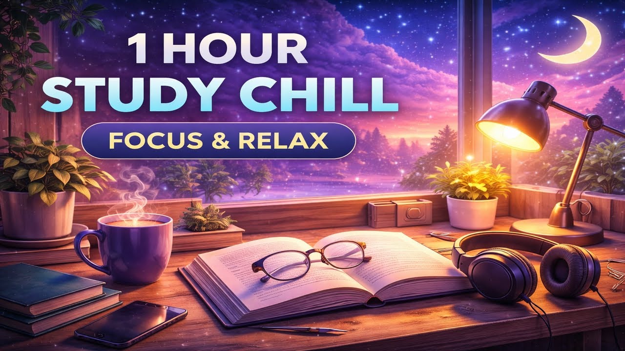 1 Hour Calm Focus Music for Studying 📖 | Ambient Chill for Work, Reading & Concentration