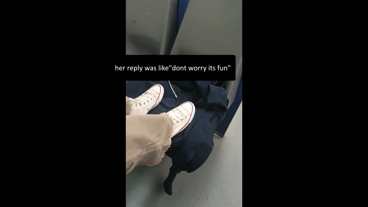 shoes on seat and jacket trample by an awesome girl