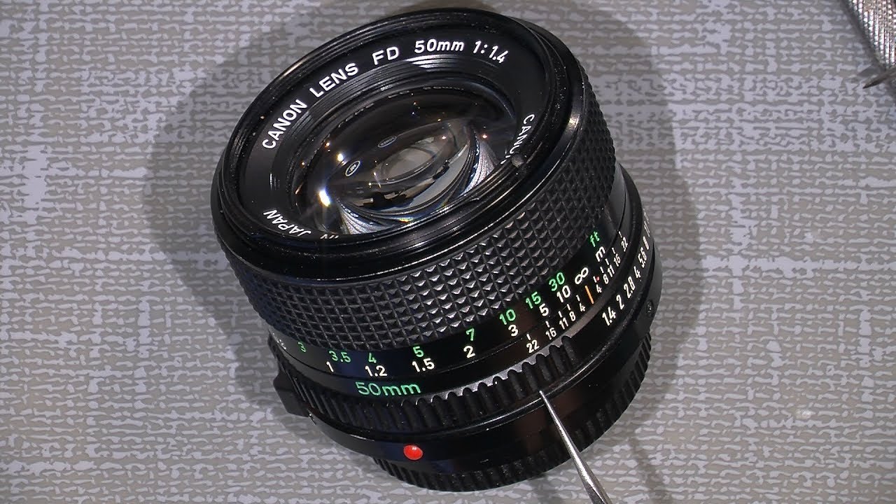 Working with aperture blade Canon FD 50mm 1:1.4 (New version)