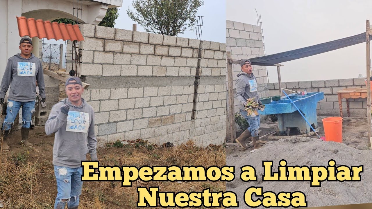 Así Quedo El Muro Terminado 😱Empezamos a Limpiar Toda La Casa Con Mi esposa Así Luce x Dentro
