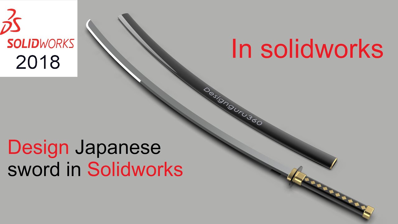 how to design Japanese sword (katana)  |  japani talwar kese banaye | solidworks  |  sword