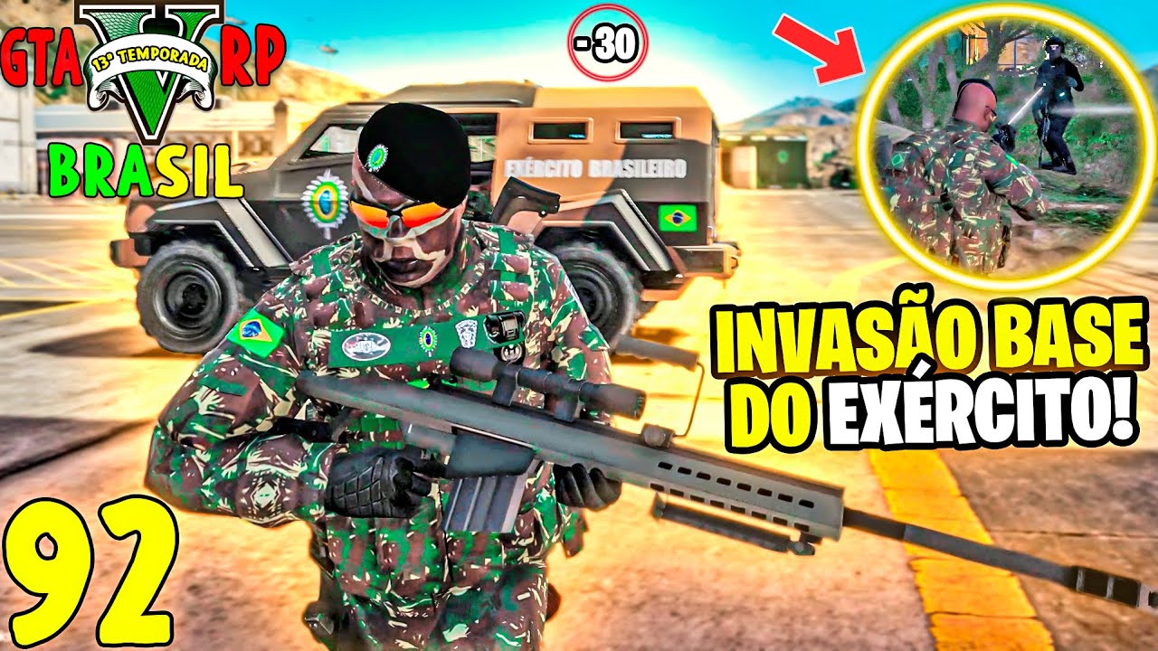 GTA 5 ROLEPLAY BRASIL - TENENTE REBAIXADO! / INVASÃO NO EXÉRCITO - (13ª TEMPORADA EP 92)