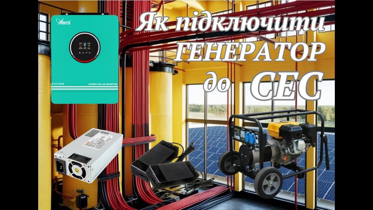 Підключення звичайного бензинового генератора до СЕС.