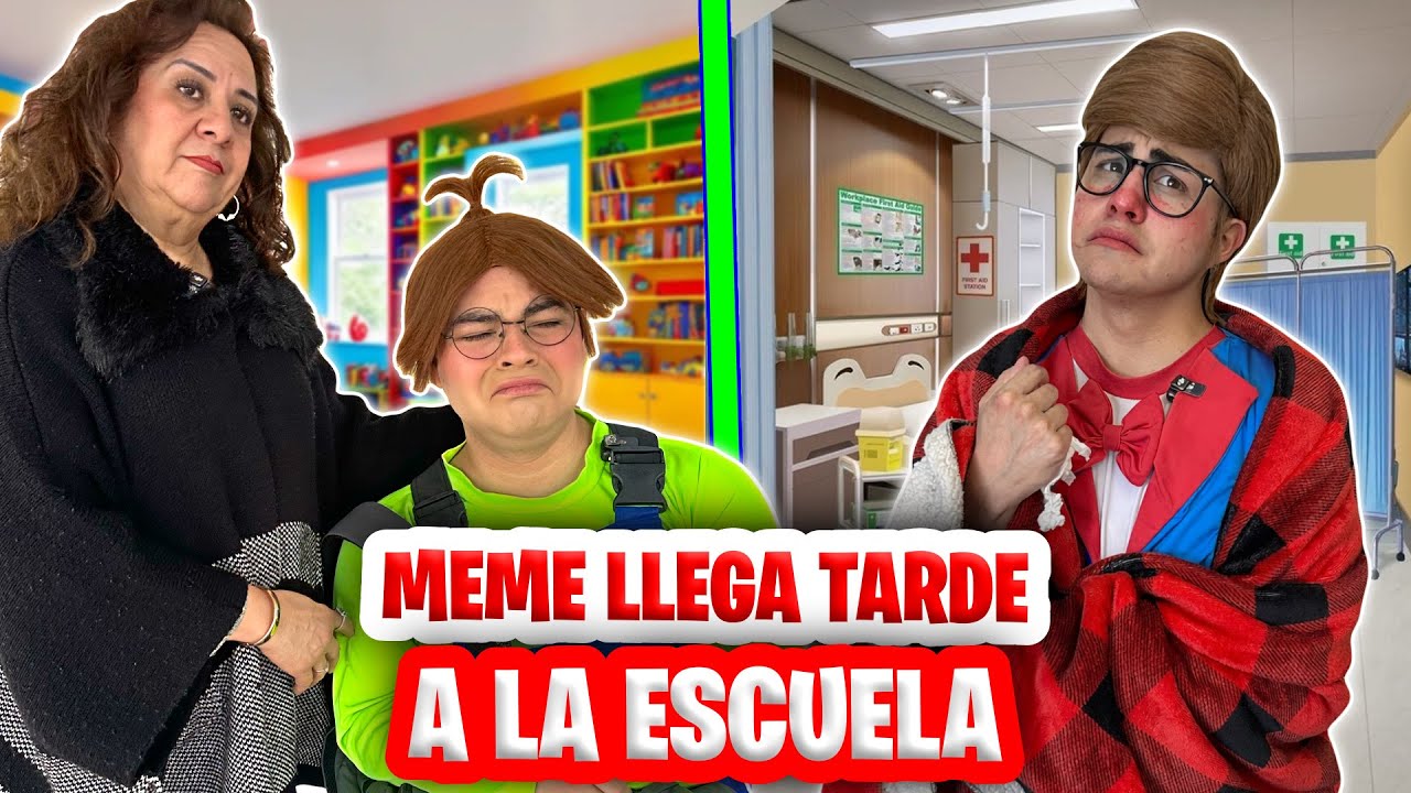 Meme se queda solo en la escuela | El Compañero está enfermo | Meme llega tarde a la escuela