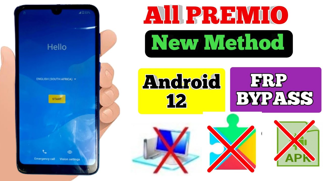 Обход FRP для всех устройств Premio Android 12 2023 || Обход блокировки аккаунта Google (FRP) на ...