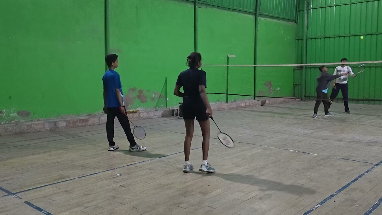 Badminton doubles training|| latest videos || Raj & Nishu vs Isaan & Suraj || Doubles Match 