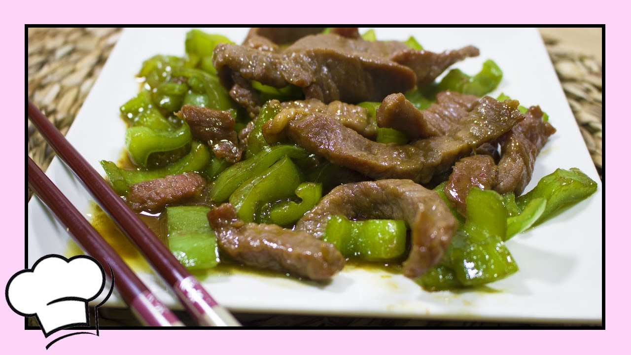 🥩Como hacer ternera con pimientos estilo chino | 👉Ternera muy tierna