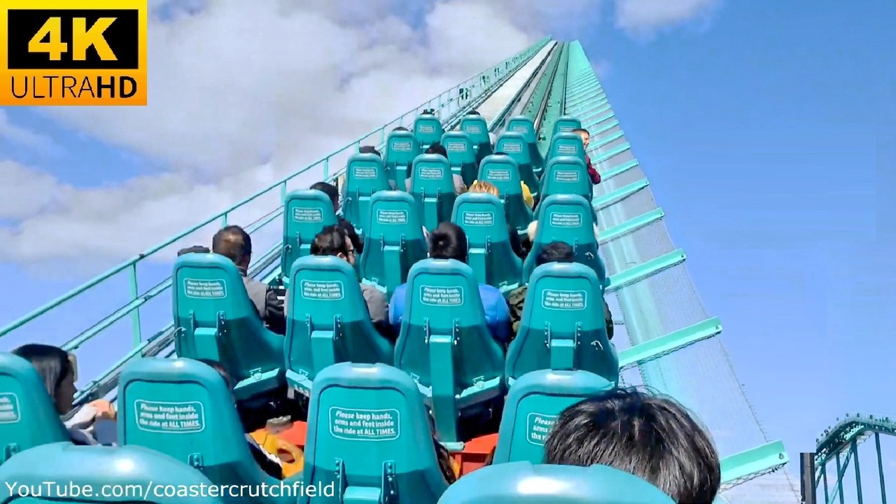 Leviathan Back Row POV 4K 60fps B&M Giga Roller Coaster Canada's Wonderland
