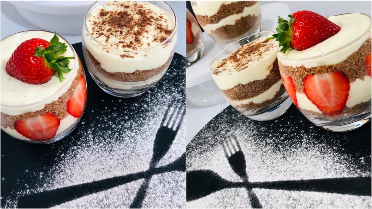 Dessert ya biscuit na cream rahisi sana | Easy Biscuit and Cream dessert NO-BAKE | Suhayfasfood
