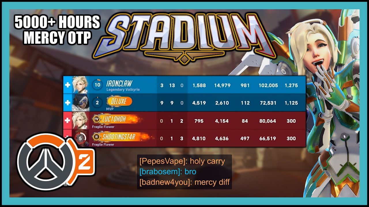 Crazy match! 4 vs 5 and we STILL won! | Mercy Stadium Gameplay | Overwatch 2 (Season 17)