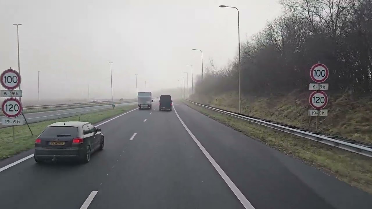 334 4K POV Real Truck Driving MAN TGX 510 Netherlands Meppel to Germany border car accident