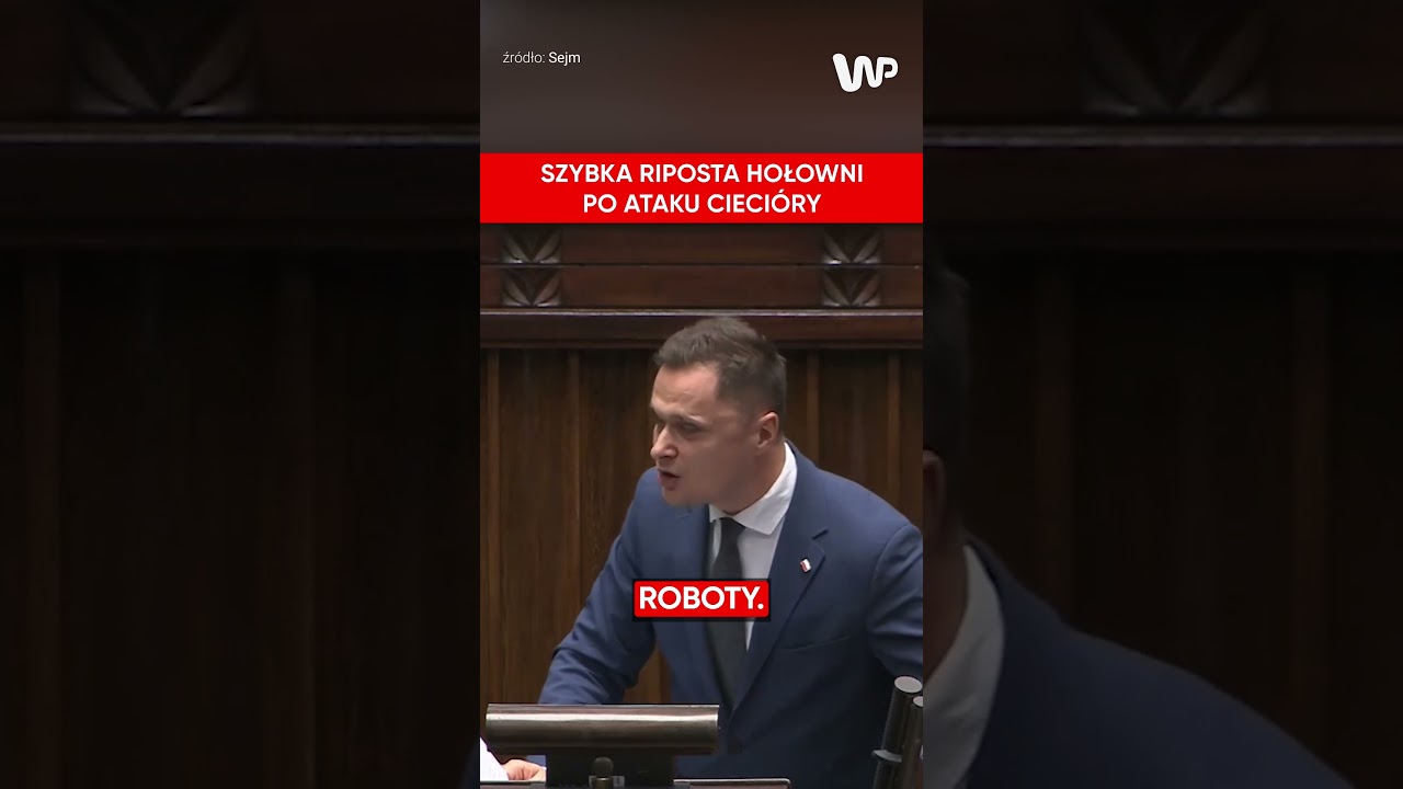 Szybka riposta Hołowni po ataku Cieci&oacute;ry  #polityka #polska #sejm