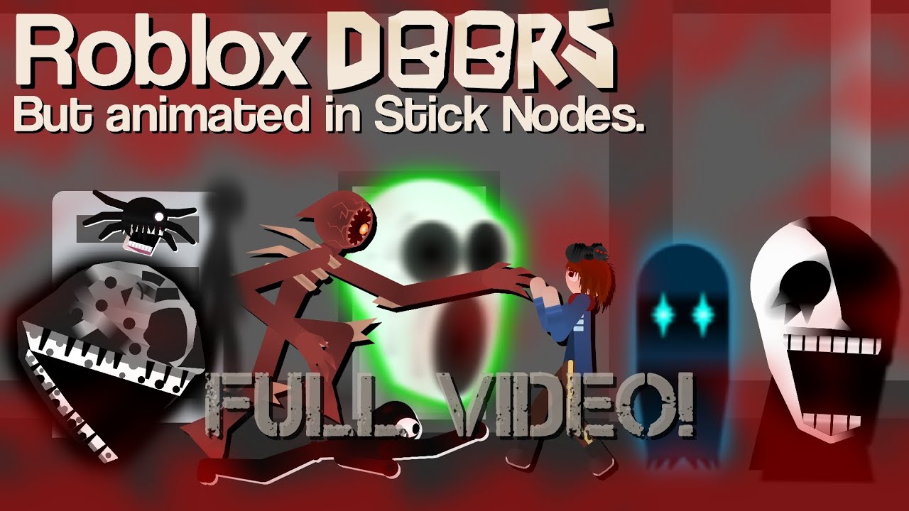 Roblox Doors Part 1 and 2 - But It's Animated In Stick Nodes (DOORS ANIMATION)