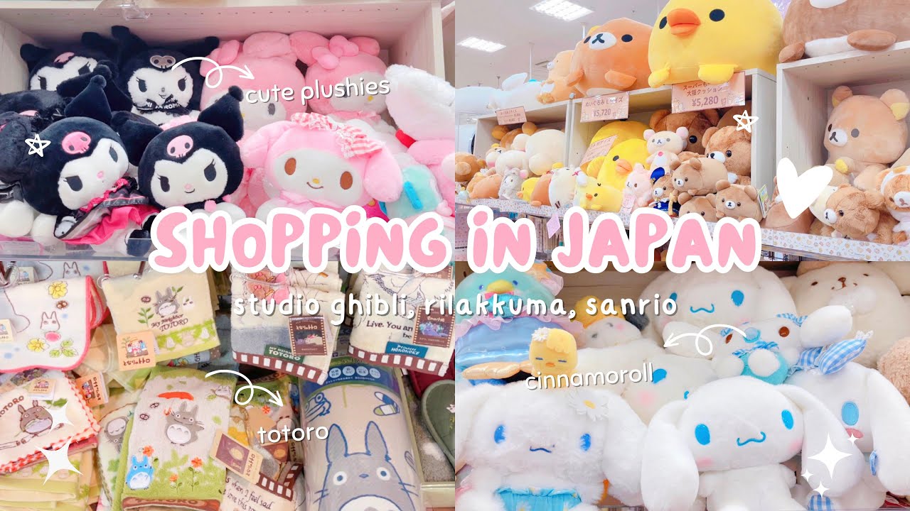japan vlog 🧸💗 shopping in japan: sanrio, studio ghibli, rilakkuma, etc ♡