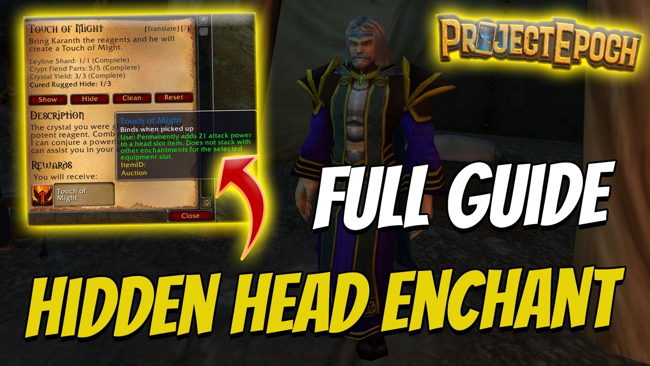 Full Guide: Secret Head Enchant Quest Chain - All Locations & Rewards | Project Epoch