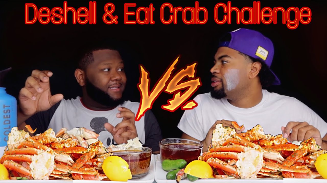 DESHELL & EAT CRAB LEGS MUKBANG CHALLENGE! |By @StephLovesLove