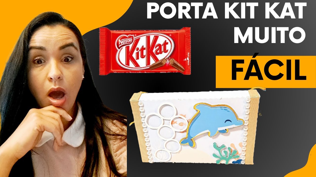Porta kit kat, Fundo do mar com molde grátis