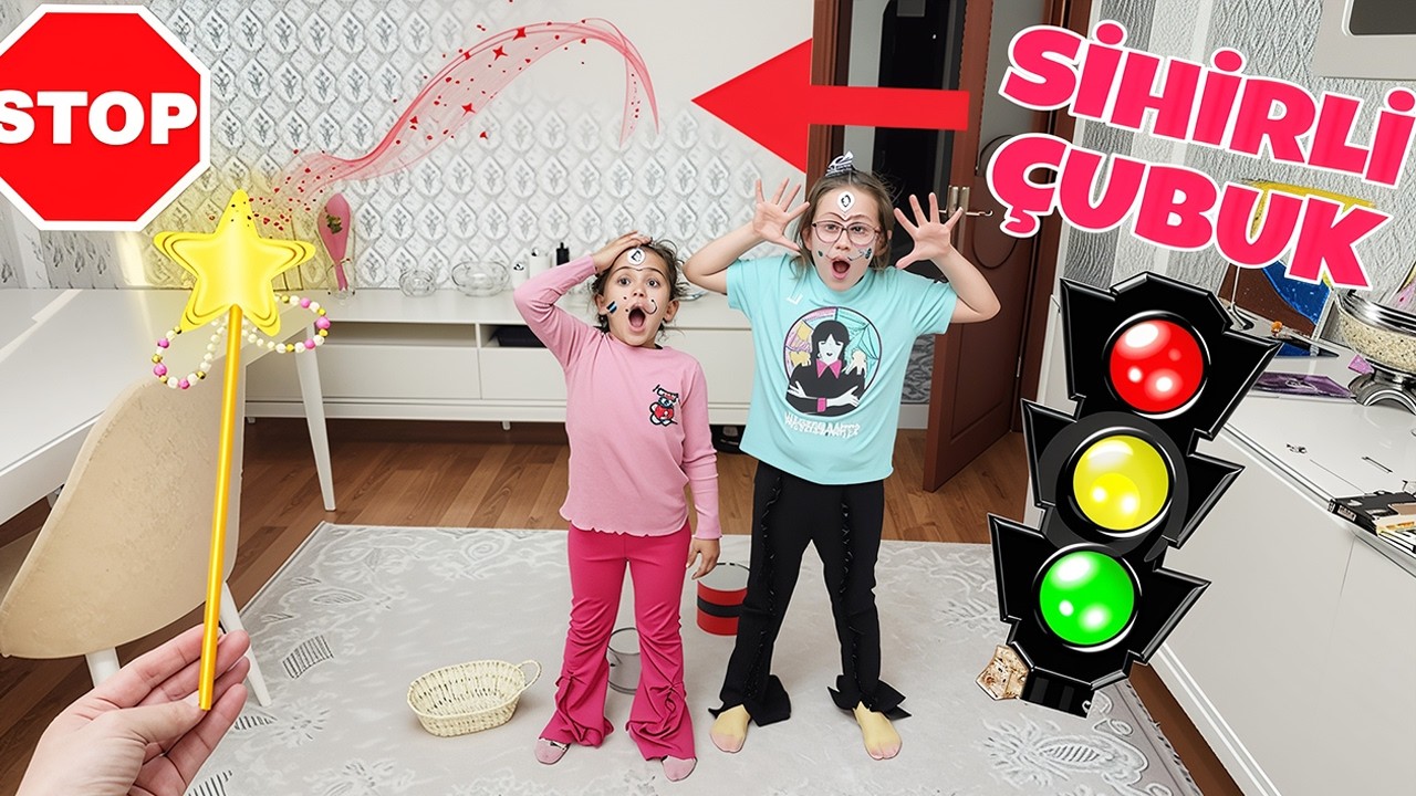 ANNEM SİHİRLİ ÇUBUK İLE BİZİ DONDURDU !! PLAY PAUSE !! BAHAR BANU ALYA !!
