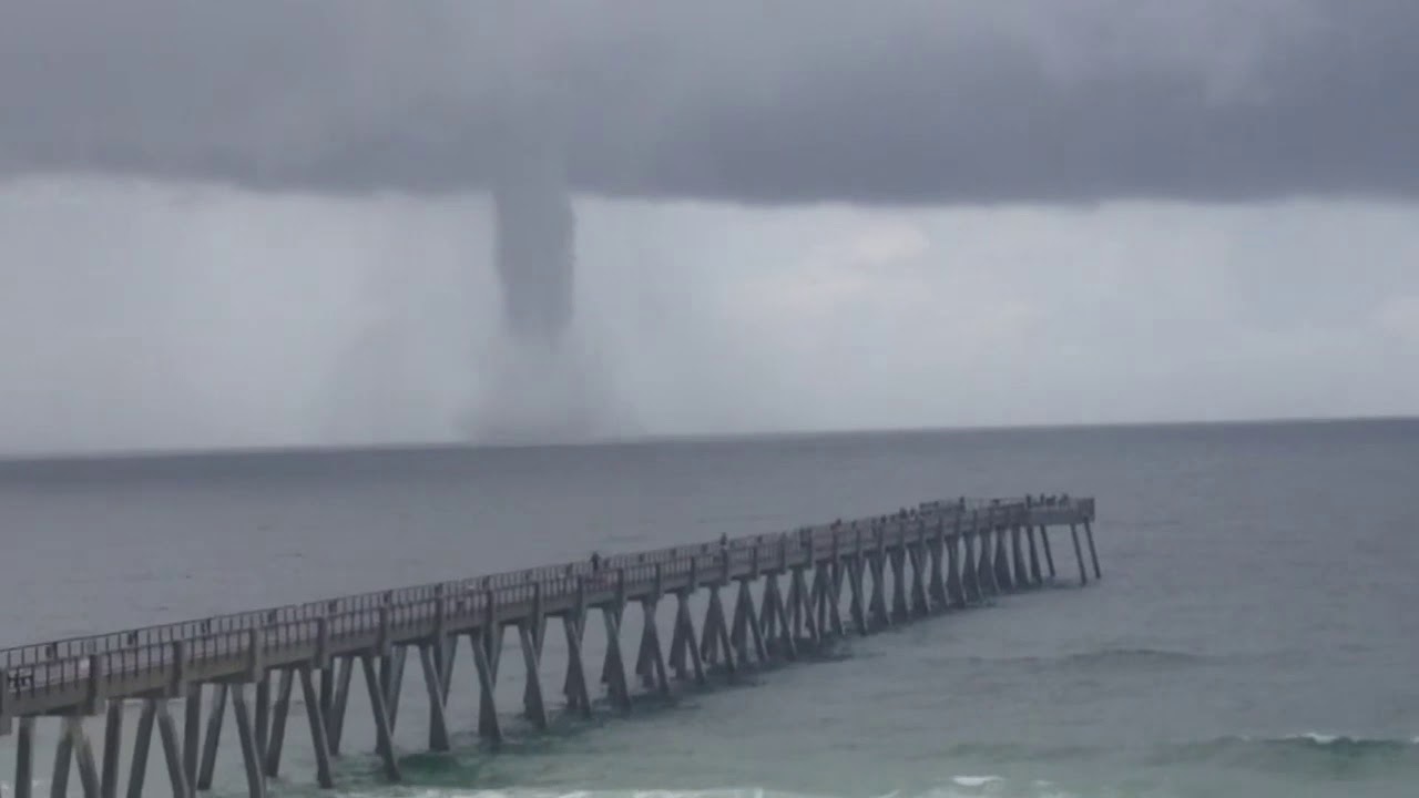 Navarre Beach, Florida Waterspout & Lightning