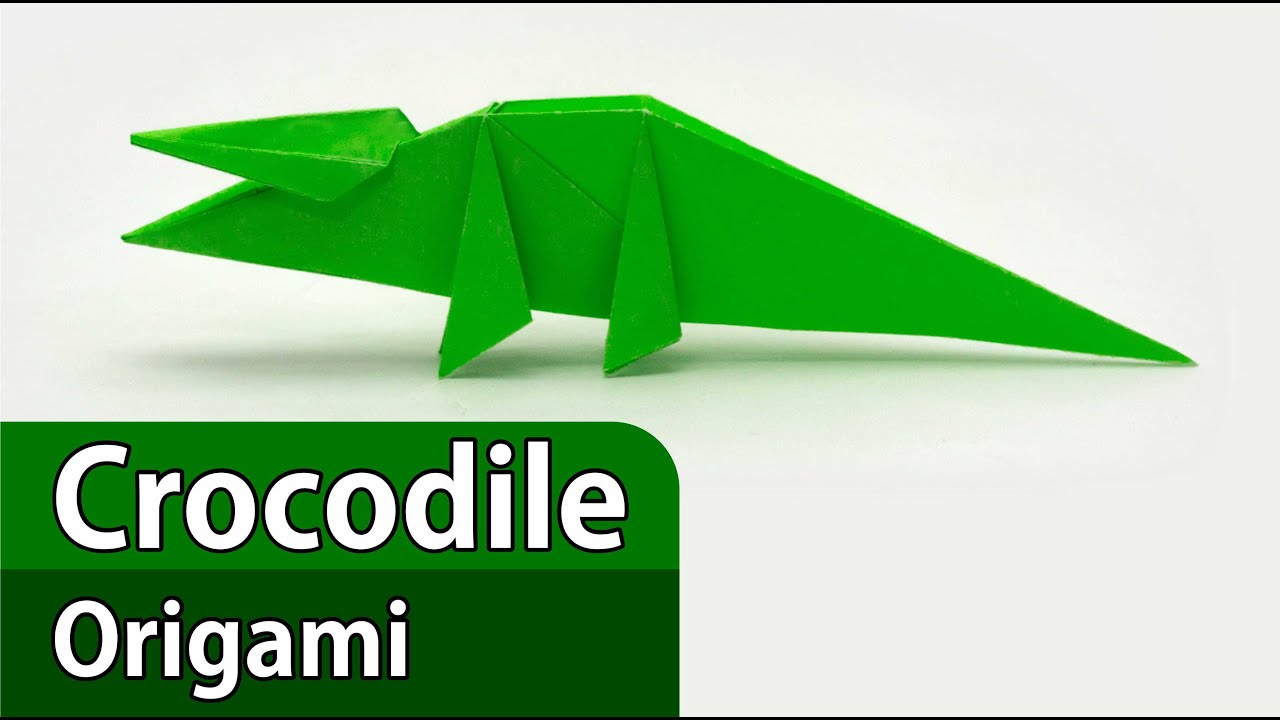 Как сделать крокодила оригами (Origami Easy)
