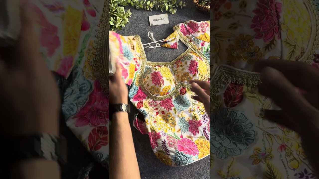 This Peplum Style Blouse Is Stunning 😍💫#PeplumStyle #SilkBlouse #HeavyWorkBlouse #BlouseDesign
