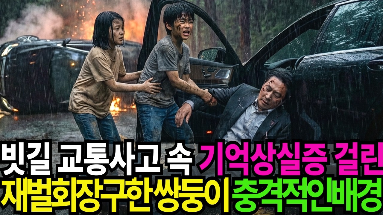 빗길 교통사고 속 기억상실증 걸린 재벌 회장 구한 버려진 쌍둥이 스무살 된 후, 친모 발견에 기절