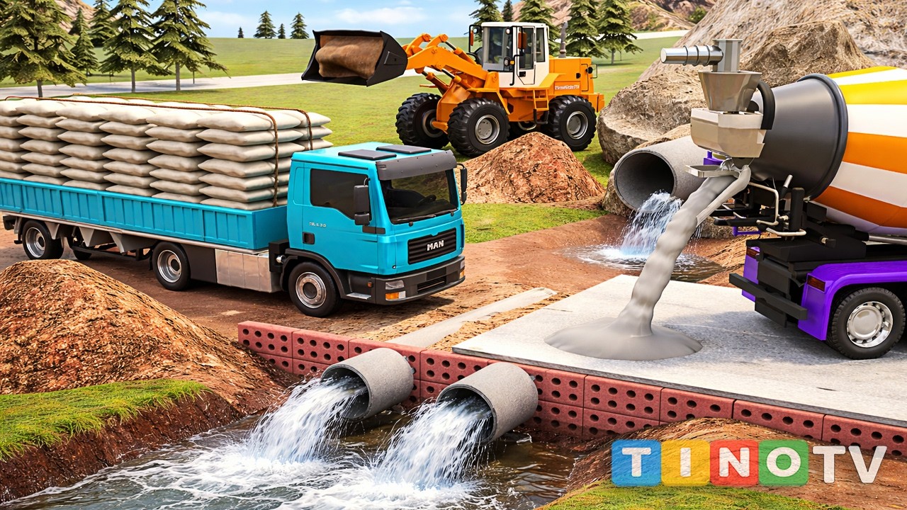 Construction Trucks & Road Building Projects 1 🚧 Heavy Machines Truck Simulation