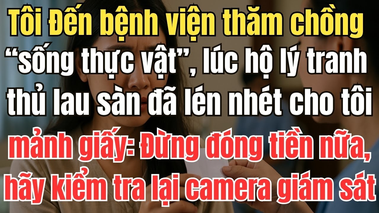 Tôi Đến bệnh viện thăm chồng “sống thực vật”, hộ lý đã lén nhét cho tôi mảnh giấy:Đừng đóng tiền nữa